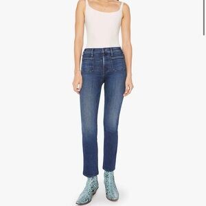 MOTHER The Patch Pocket Insider sneak jeans NWT size 25